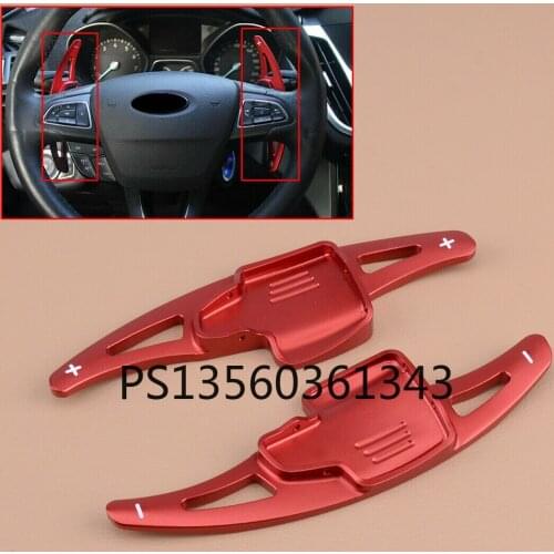 Red Steering Wheel Shift Paddle Shifter Extension Fit For Ford Ecosport 18-19