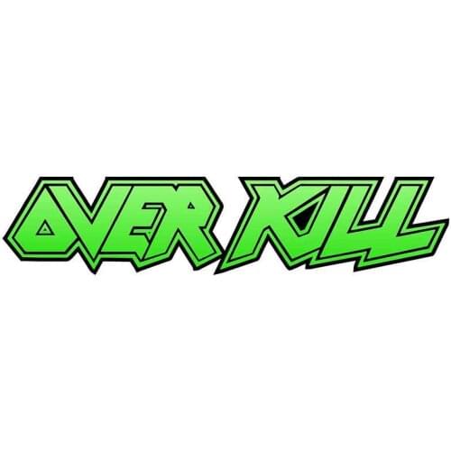 Creative 13cm X 2.9cm for Green Over Kill Simple Slogan Personality Car Stickers Scratch-Proof Anime RV Decal Trunk Decoration