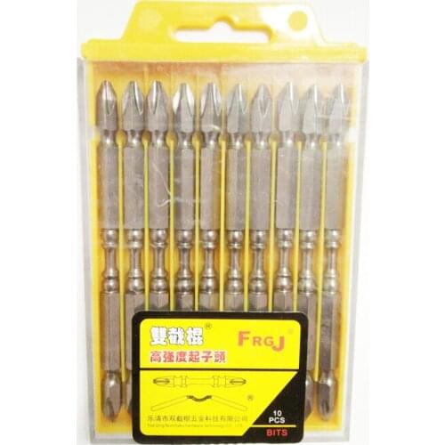 10 Pcs/set 1/4" 110mm Magnetic Screwdriver Bit Ph2 Phillips Screw Driver Bits Plasterboard Drywall Screwdriver Bits Power Tools