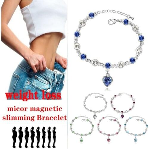 Fashion heart-shaped crystal diamond bracelet slimming magnetic therapy bracelet slimming products slimming health jewelry