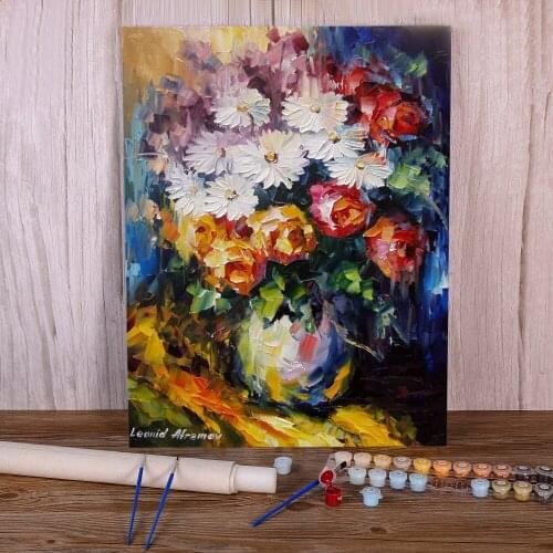 Oil Painting Style Coloring By Numbers Painting Complete Kit Oil Paints 50*70 Boards By Numbers Loft Wall Wholesale