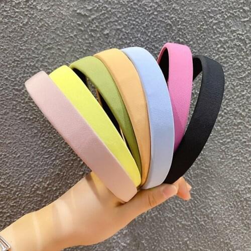 Original Wide-Brimmed Elegant Hairband Bezel Turban Bohemia For Women Girl Hair Accessories Solid Candy Color Hair Hoop Headwear