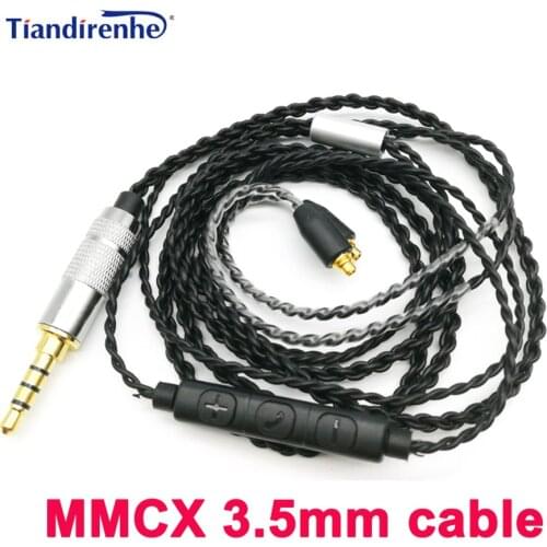 Original MMCX Cable for Shure SE215 SE535 SE846 Earphones Upgrade Replacement Cables with Remote Mic Volume Control Headset Wire