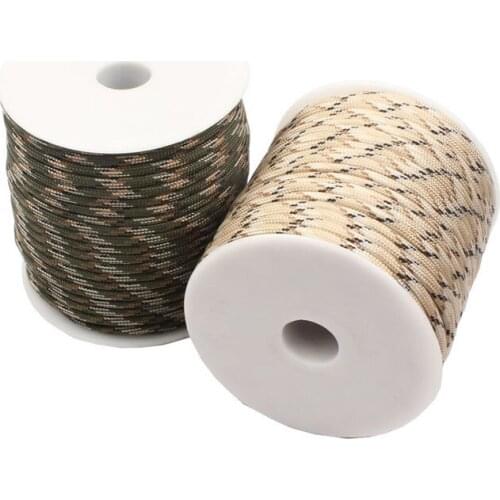 GEGEDA 9 Strand paracord 100FT Mil Spec Type III paracord 550 4mm rope survival Parachute Cord Climbing Camping