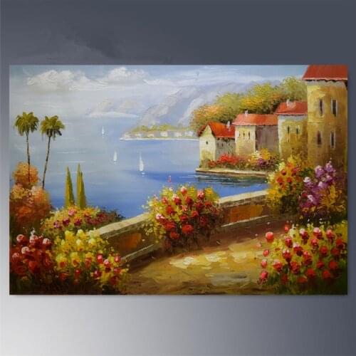 Landscape painting canvas Handmade Abstract Art Oil Painting Scenery Home Decoration Wall picture for living room