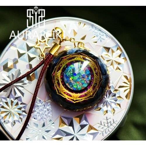 Orgonite Energy Pendant Eye of storm Reiki Shi'aogu Hangs Necklace Amulet Promote Chakra EMF Protection Balance Positive Energy