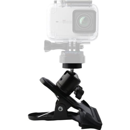 Portable Flexible Clamp for Gopro hero Action Cameras Metal Mini Tripod Ball Head Gimbal with Cold Shoe 1/4 Inch Screw