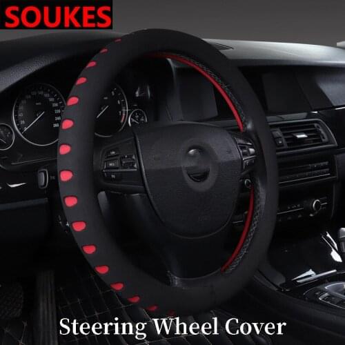 Interior Car Anti Slip Steering Wheel Cover Cushion For Honda Civic 2006-2011 Accord Fit CRV HRV City Subaru Forester Impreza XV