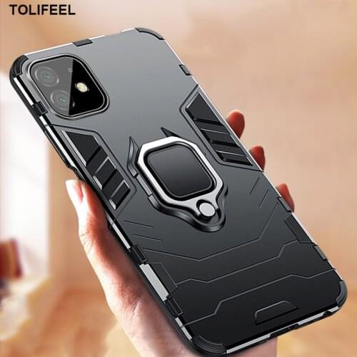 Shockproof Case For iPhone 11 12 Pro X XR XS Max Cases Stand Holder Magnetic Ring Phone Back Cover For iPhone 7 8 6 6S Plus 12