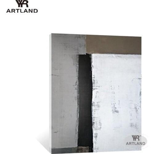 Nordic style gray and white Modern abstract Hand painted canvas oil painting wall art picture for living room bedroom no framed