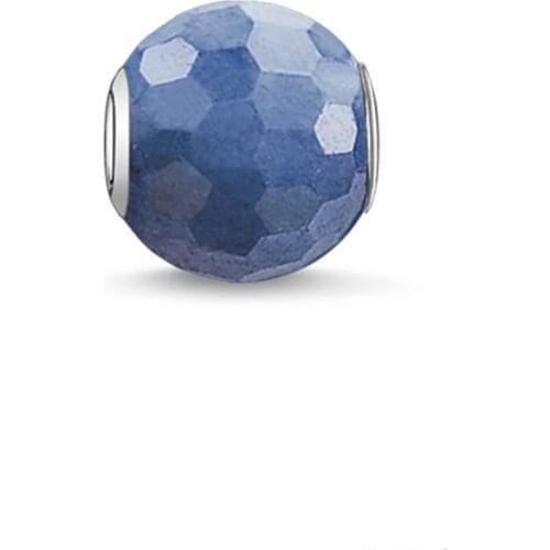 Blue Faceted Crystal Karma Beads, Thomas Style DIY Beads 925 Sterling Silver Ts Jewelry Fit Bracelet Necklace Earring for Women