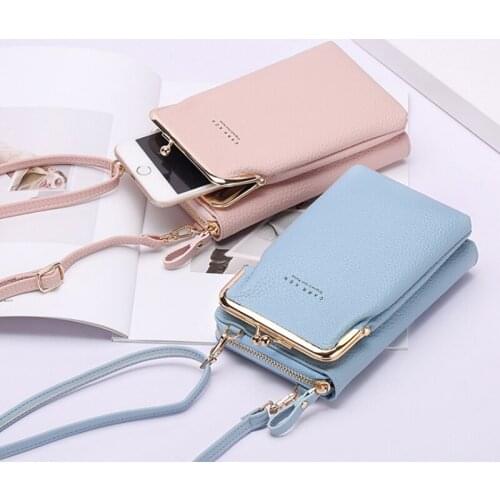 Women Phone Bag Solid Crossbody Bag Cellphone Bag Fashion Daily Use Card Holder Mini Summer Shoulder Bag for Women Wallet