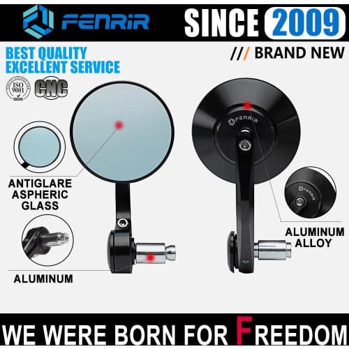 FENRIR Motorcycle Bar End Mirror for Honda Benelli BMW Suzuki Yamaha Kawasaki KTM Aprilia Triumph Ducati Buell Mv Agusta Bajaj