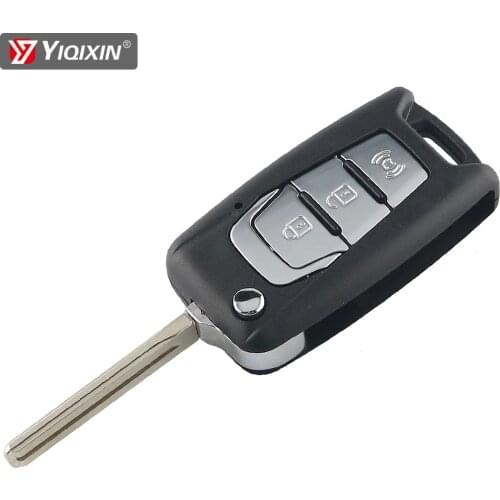 YIQIXIN 3 Button Smart Remote Car Key Shell Cover Case For Ssangyong Korando New Actyon C200 2016 2017 Folding Flip Blade