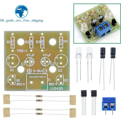 TZT Simple LED Flash DIY Kits Circuit Electronics DIY Electronic Suite 1.2mm Parts for Arduino Flash LED Kit Electronic DIY Kit