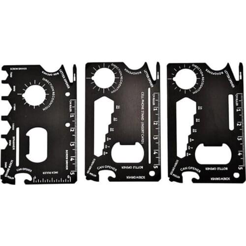 11 In 1 Outdoor Camping Hiking Multifunction Tools Stainless Steel Pocket Gear Card Knife Escape Surviving Tools