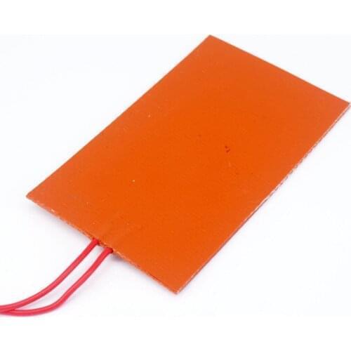 12V DC 60x100mm 5W Rectangle Flexible Waterproof Silicon Heater Pad For Oil Tank Electrical Wires
