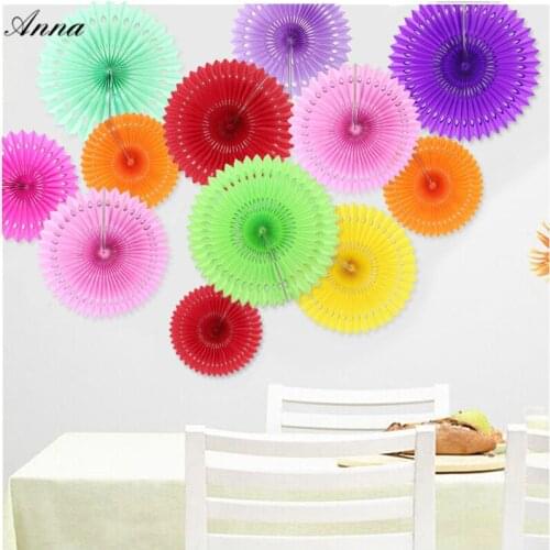 16''(40CM)Hollow Tissue Hanging Paper Fans For Home Garden Wedding / Kids Birthday Party / Baby Shower/ Wall Decoration