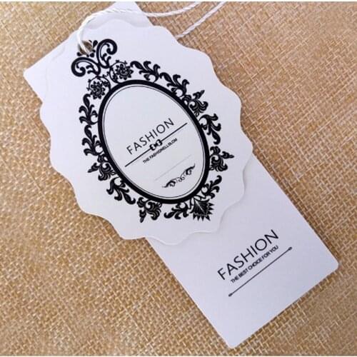 300pcs/lot Free shipping customized paper labels price tags garment custom clothes hangtag for men