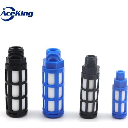5 pcs Pneumatic plastic muffler fast exhaust muffler sound absorption noise reduction filter 1/8" 1/4" 3/8" 1/2" thread