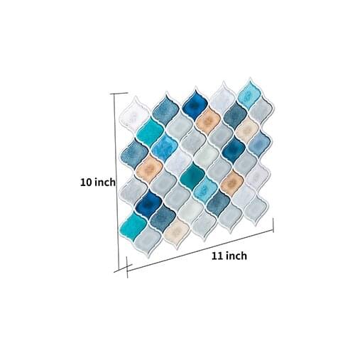 5-Pack 3D Mosaic Wall Tile Peel and Stick Self adhesive Backsplash DIY Kitchen Bathroom Home Wall Sticker 250*250mm