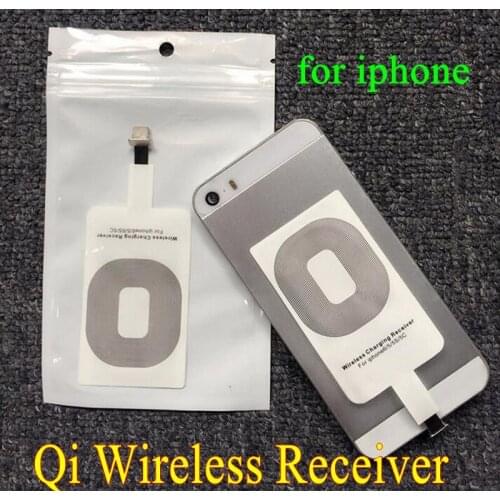 50pcs/lot Qi Wireless Charger Receiver for Apple For iPhone7 7p 6 6S 5 5S 5C Charging Adapter Receptor Pad Coil