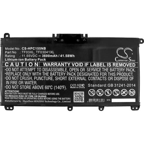 Cameron Sino 3600mAh Battery For HP Pavilion 14-BF,Pavilion 14-BF040WM,Pavilion 14-BK061ST,Pavilion 15-CC,820070-855,920046-121