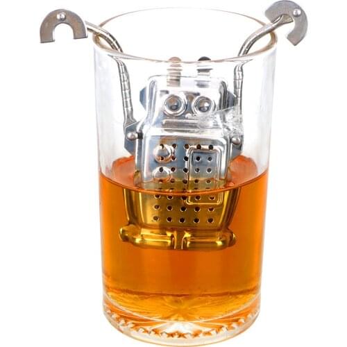 Tea Strainers Tea Tool Cute Robot Kitchen Accessories Tea Infusers Stainless Steel Gadgets