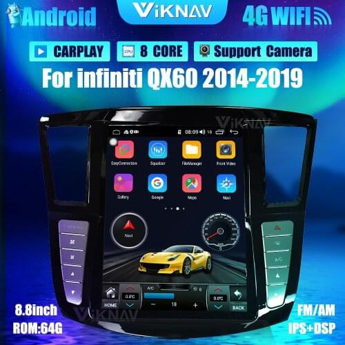 Android autoradio car radio DVD multimedia For Infiniti QX60 2014-2019 car stereo player GPS navi player