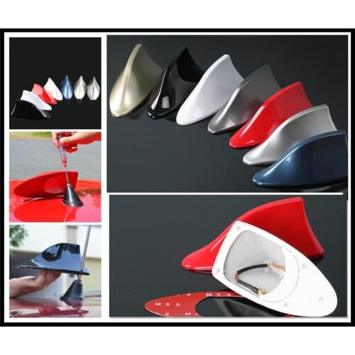 Car shape shark fin roof tail line modification signal radio for Fiat Punto Palio Uno Idea Bravo Sedici Grande