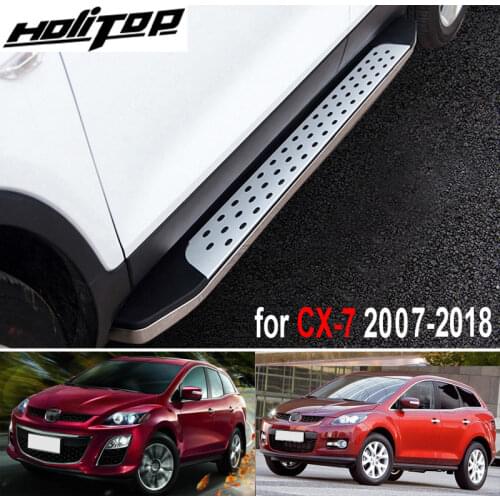 Side step side bar running board for Mazda CX-7 2007-2018 CX-9 2007-2015,very reliable quality,thicken mainbody,loading 300KG