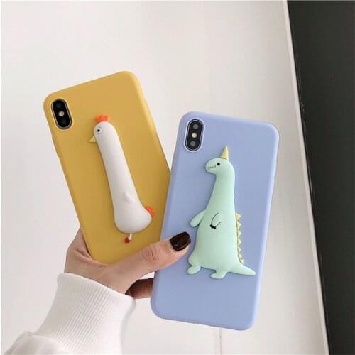 3D Cartoon Dinosaur Candy Case for Xiaomi Mi 5X 6X 8 Lite 9 SE 9T Pro Note 10 Lite Mi 11 Coque Chicken Funda Soft TPU Cover