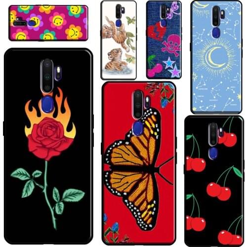 Cherry Pop Butterfly Burning Love Phone Case For OPPO A5 A9 A31 A53 2020 A52 A72 A15 A83 A91 A1K A5S Reno2 Z Find X2 X3 Pro