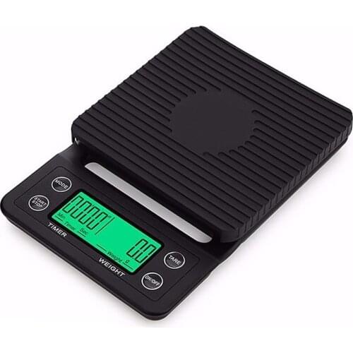 Coffee Digital Scale with Timer, High Accuracy Kitchen Food Scale with Tare Function, 6.6LB/3KG Max Load, 0.1g Precision Sensor