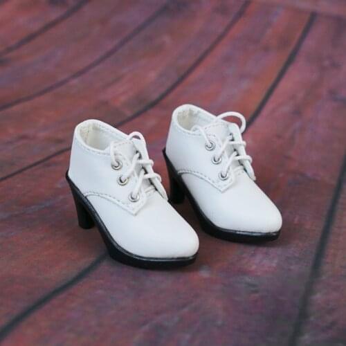 D01-P129 children handmade toy 1/3 1/4 Doll Accessories BJD/SD doll shoes Pointed strap high heel ankle boots 1pair