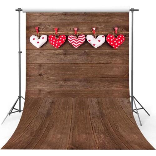 Mehofond Photography Background Wood Backdrop Valentines Day Brown Wooden Baby Shower Birthday Wood Photo Studio Backdrop Props