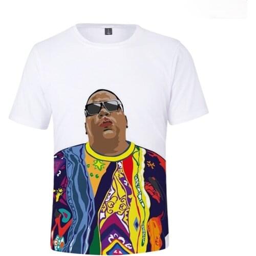 New Summer Singer Biggie Smalls 3d Print Unisex Tshirt Fashion Hip Pop Harajuku Streetwear Short Sleeve Round Neck Popular Tops