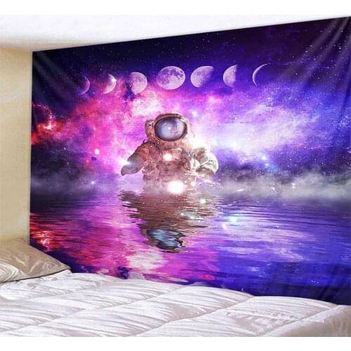 Space Astronaut Indian Tapestry Wall Mount Swimsuit Throw Towel Blanket Picnic Yoga Rug Hippie Bed Cover Bohemian Decor