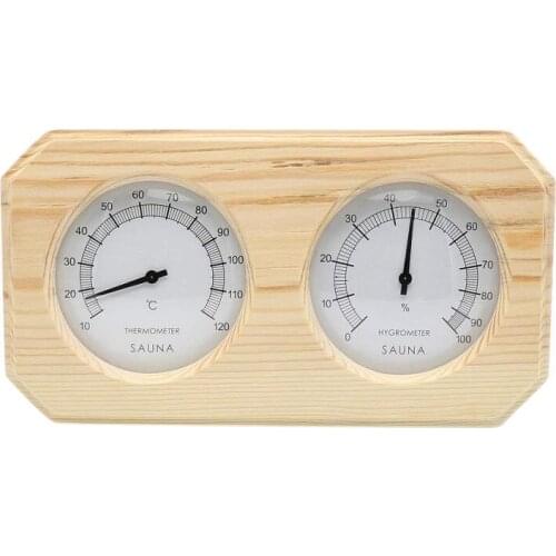Sauna Room Thermometer Wood Hygrometer Indoors High Accuracy Thermo Hygrometer For Gyms Hotels Family Saunas