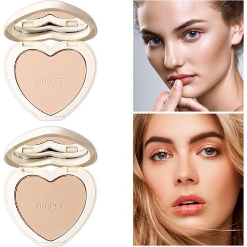 Pressed Powder Heart-shaped Concealer Effect Fashion Setting Face Makeup Powder for Women