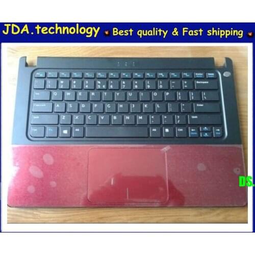 MEIARROW New/Orig Palmrest Top case For DELL VOSTRO V5460 V5470 V5480 US Keyboard Upper cover Touchpad,Red
