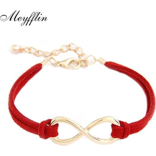 Fashion PU Leather Bracelets & Bangles number 8 Charm Bracelet for Women Men Jewelry Pulseras 2020 Pulseira Masculina Bijoux