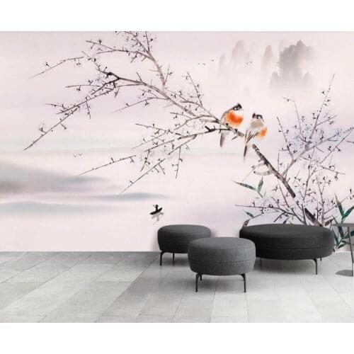 Bacal Custom 3D Wallpaper 8D Mural Magnolia New Chinese Hand-painted Flowers and Birds Bedroom Living Room Sofa Wall Paper Huda