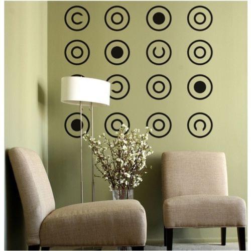 Wall Stickers Home Decor Living Room Kitchen Decal Removable Sticky Vinyl DIY Mural The Simple Life Circles Peel Sticker LA132