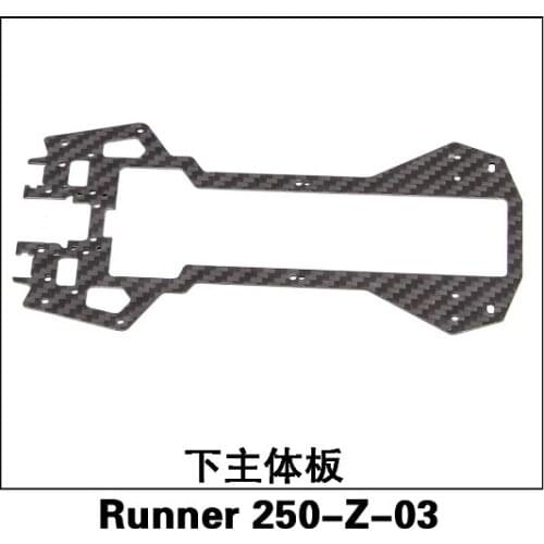 Original Walkera Runner 250 Spare Parts Bottom Main Board Runner 250-Z-03 Carbon Fiber Board
