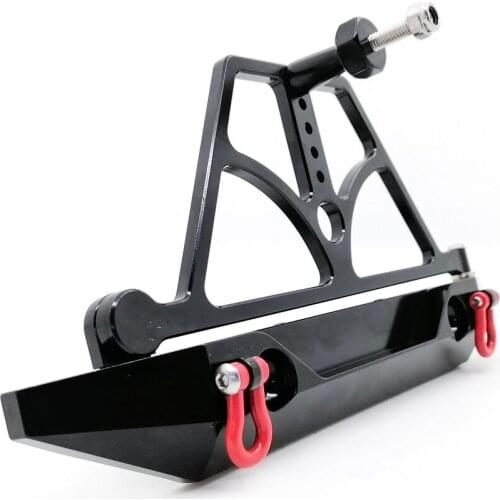 1pc gray Aluminum Alloy Front Rear Bumpers With Spare Tire Bracket for 1/10 HSP RC4WD Axial SCX10 D90 HPI RC Crawler Car