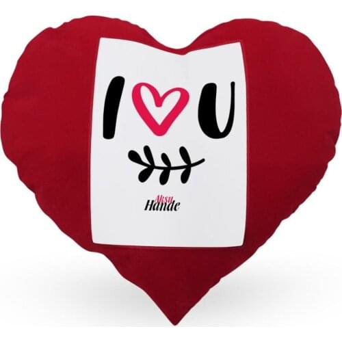 Personalized Custom I Love You Red Heart Pillow Case-3