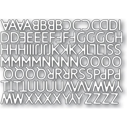 Poetic Uppercase Alphabet Metal Cutting Dies New Diy Emboss Stencil Scrapbooking Dies For Card Making 2021