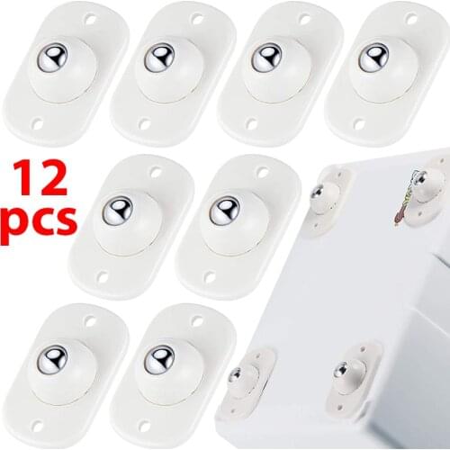 Self Adhesive Caster Wheels Stainless Steel 360 Degree Rotation Paste Swivel Wheels Sticky Pulley for Bins Storage Box Furniture