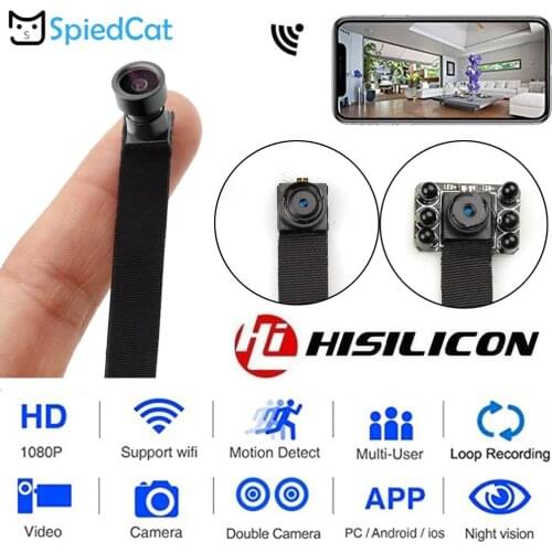 Full HD 1080P Network Webcam WiFi IP P2P mini body camera Video Micro motion Wireless Recorder TF Card Hisilicon Remote Camera